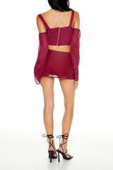 Faux Patent Leather Mini Skirt