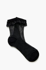 Lace-Trim Mesh Crew Socks