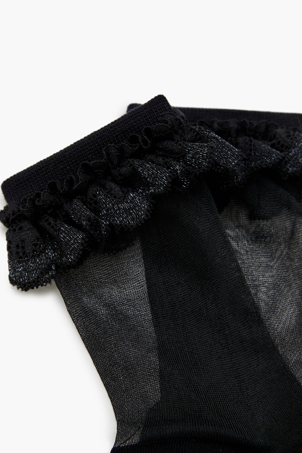 Lace-Trim Mesh Crew Socks