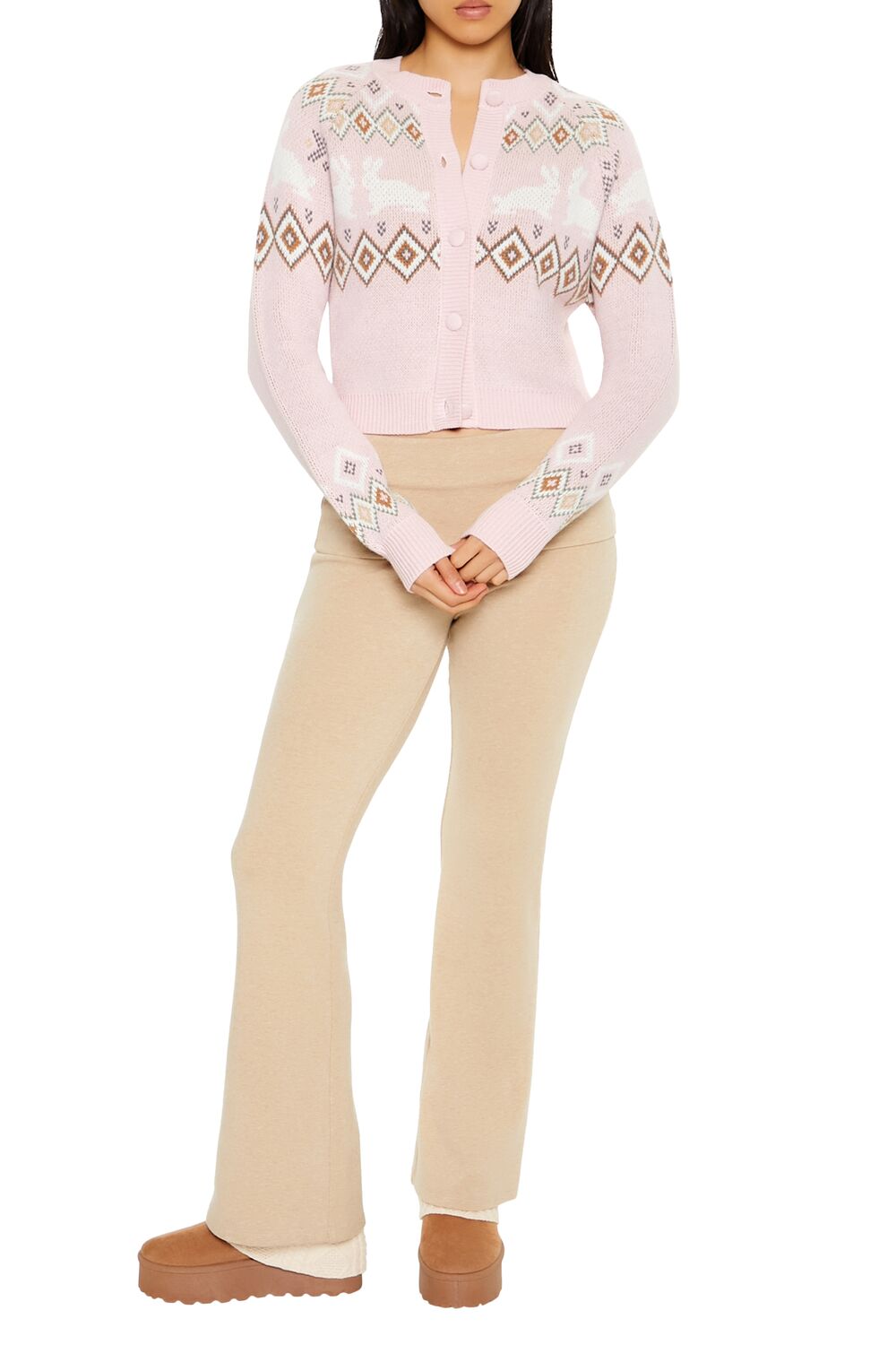 Fair Isle Bunny Cardigan Sweater