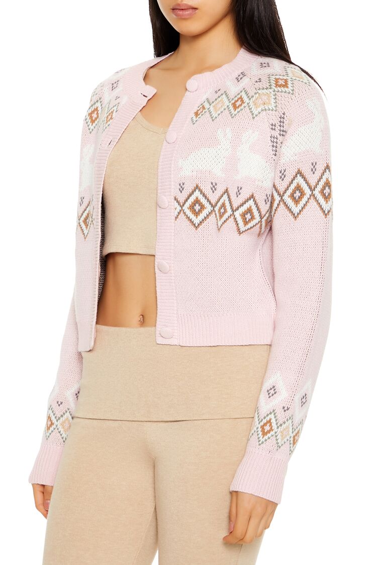 Fair Isle Bunny Cardigan Sweater
