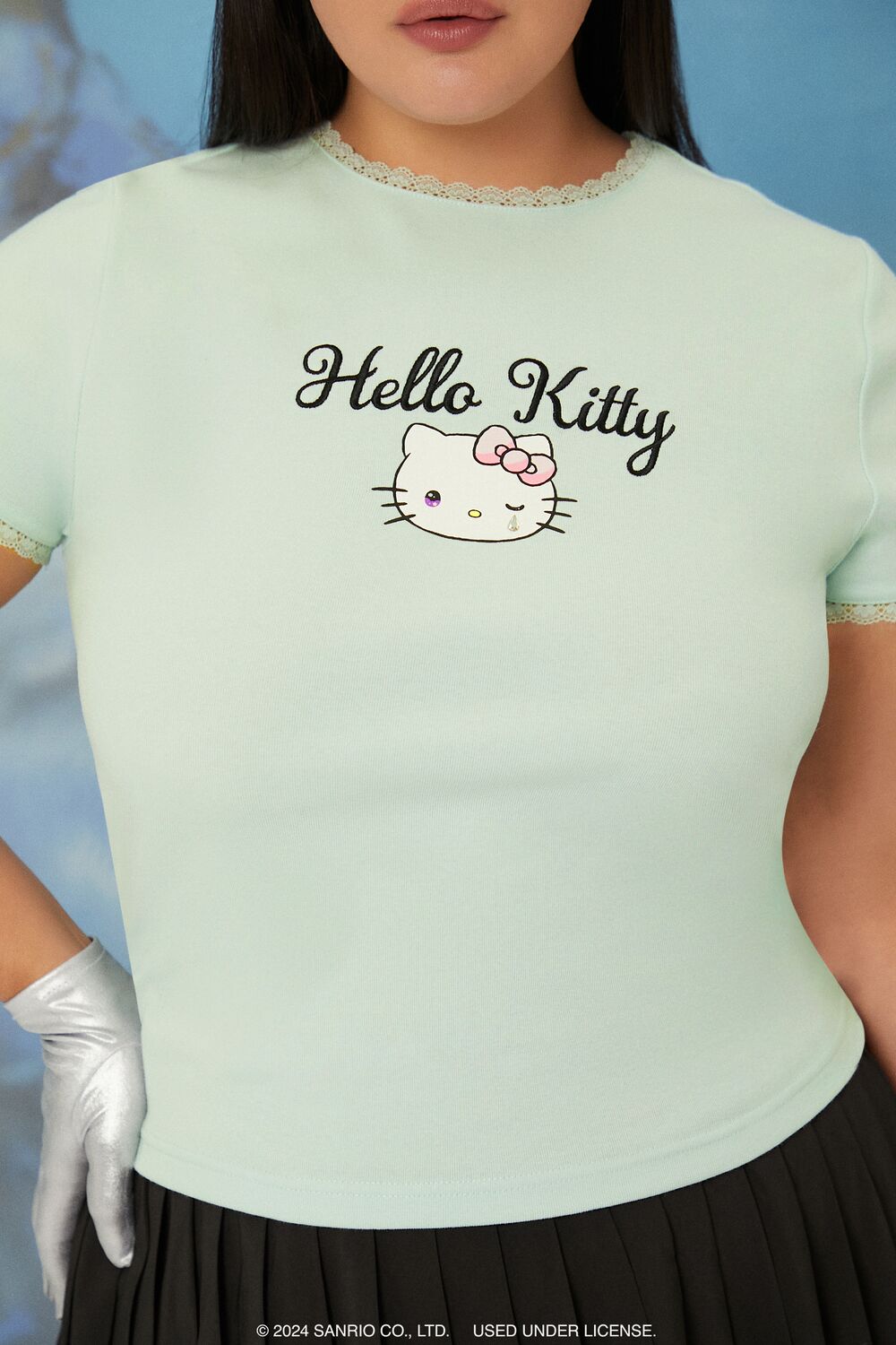 Plus Size Hello Kitty Lace Tee