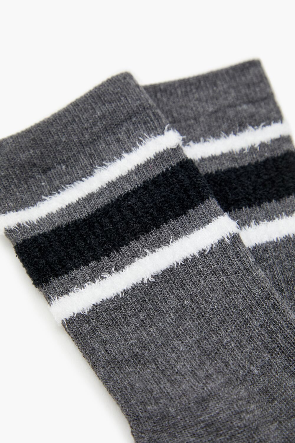 Striped-Trim Crew Socks