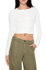Cable Knit Cardigan Sweater