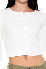 Cable Knit Cardigan Sweater