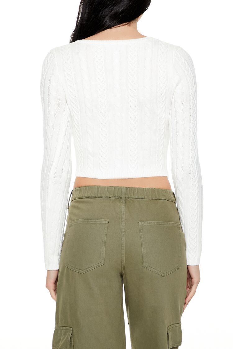 Cable Knit Cardigan Sweater