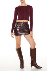 Cropped Cardigan Sweater
