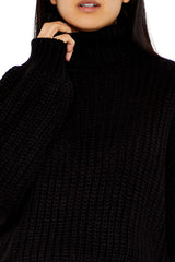 Turtleneck Drop-Sleeve Sweater