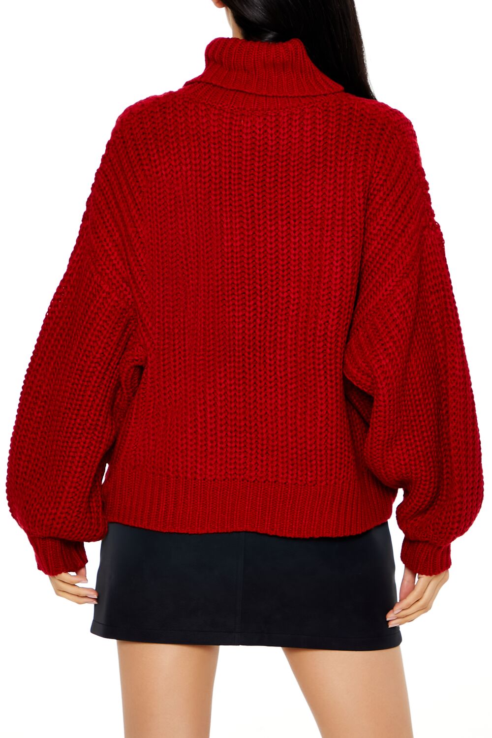 Turtleneck Drop-Sleeve Sweater