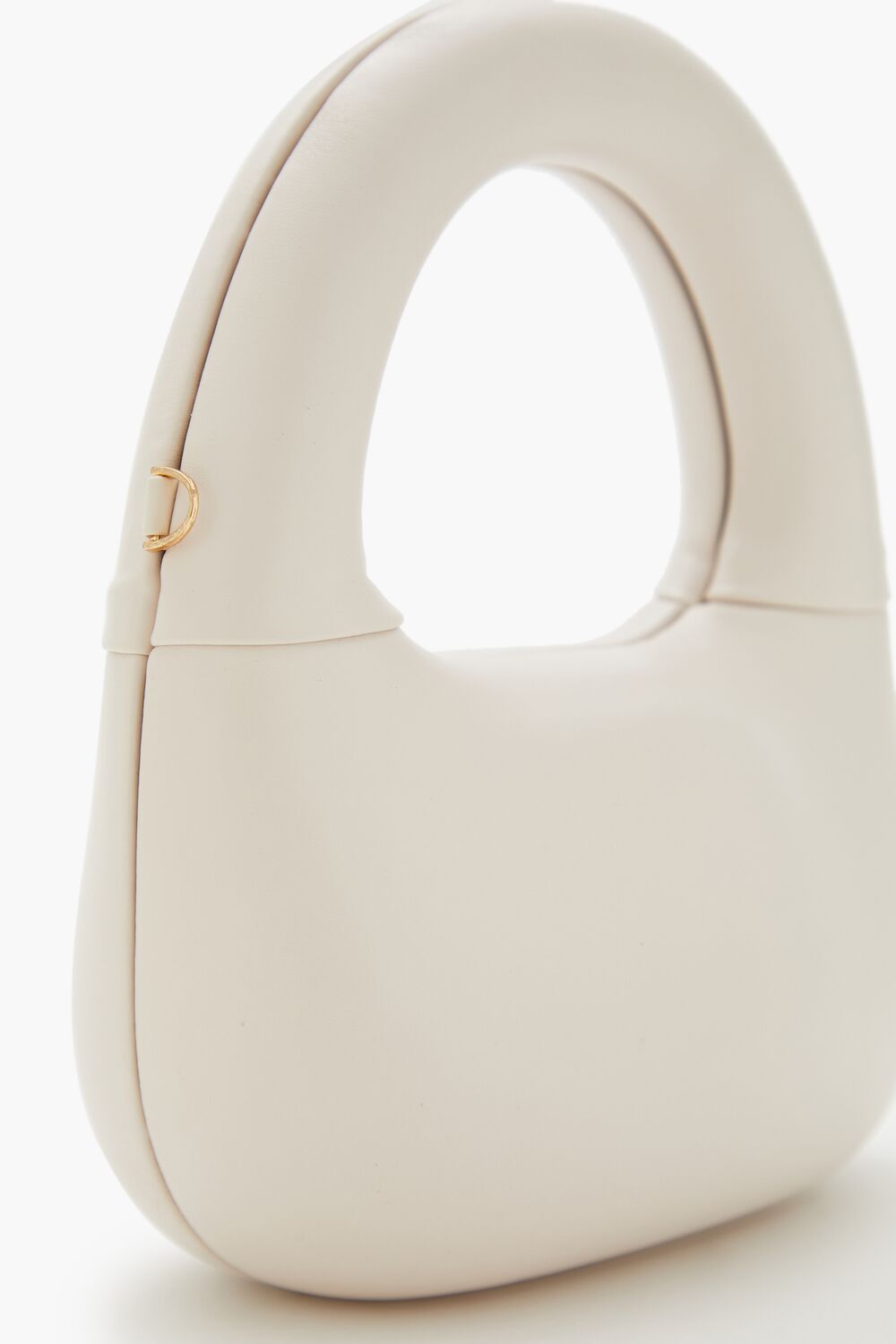 Faux Leather Round Crossbody Bag