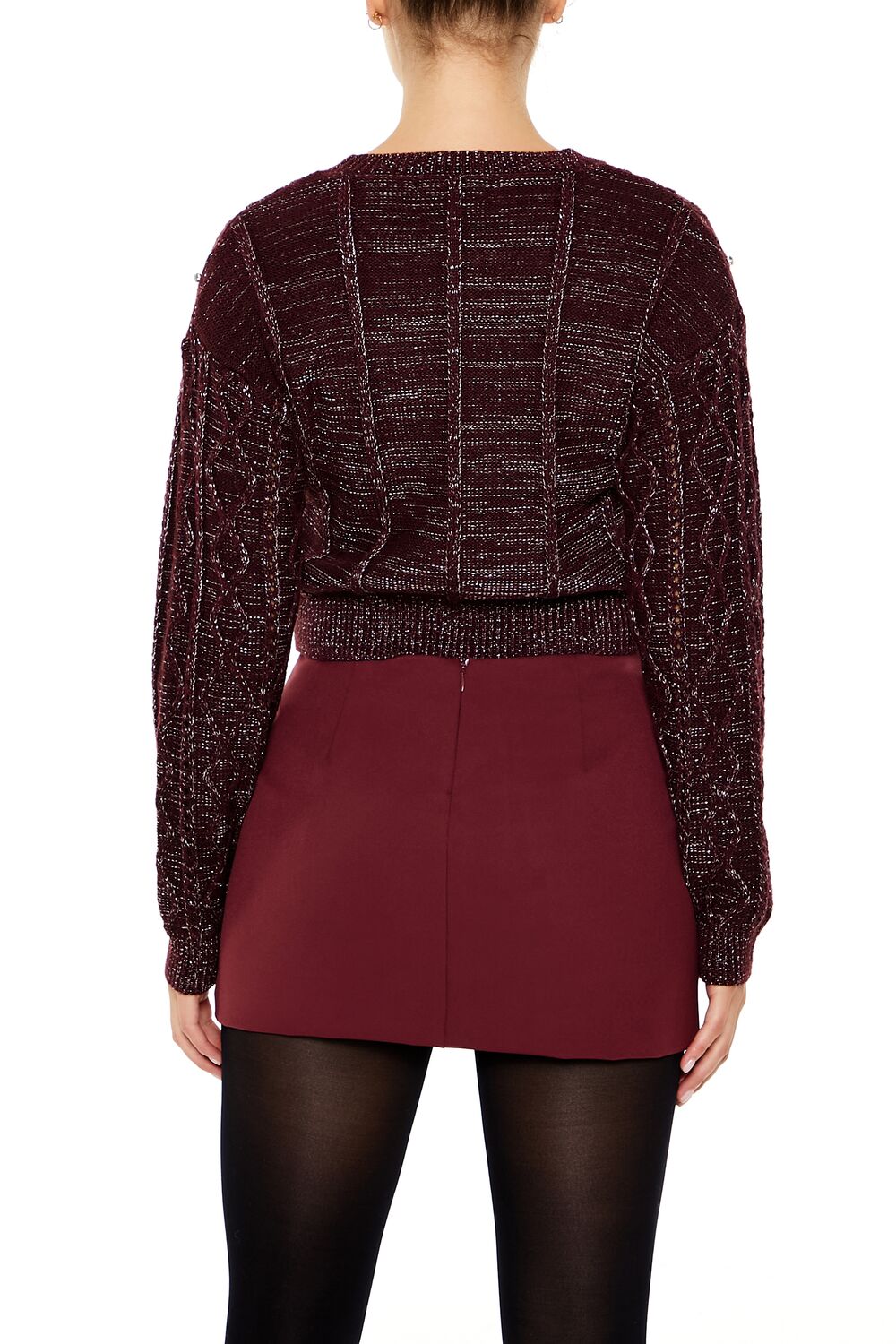 Glitter Knit Rhinestone Sweater