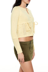 Tie-Front Cardigan Sweater