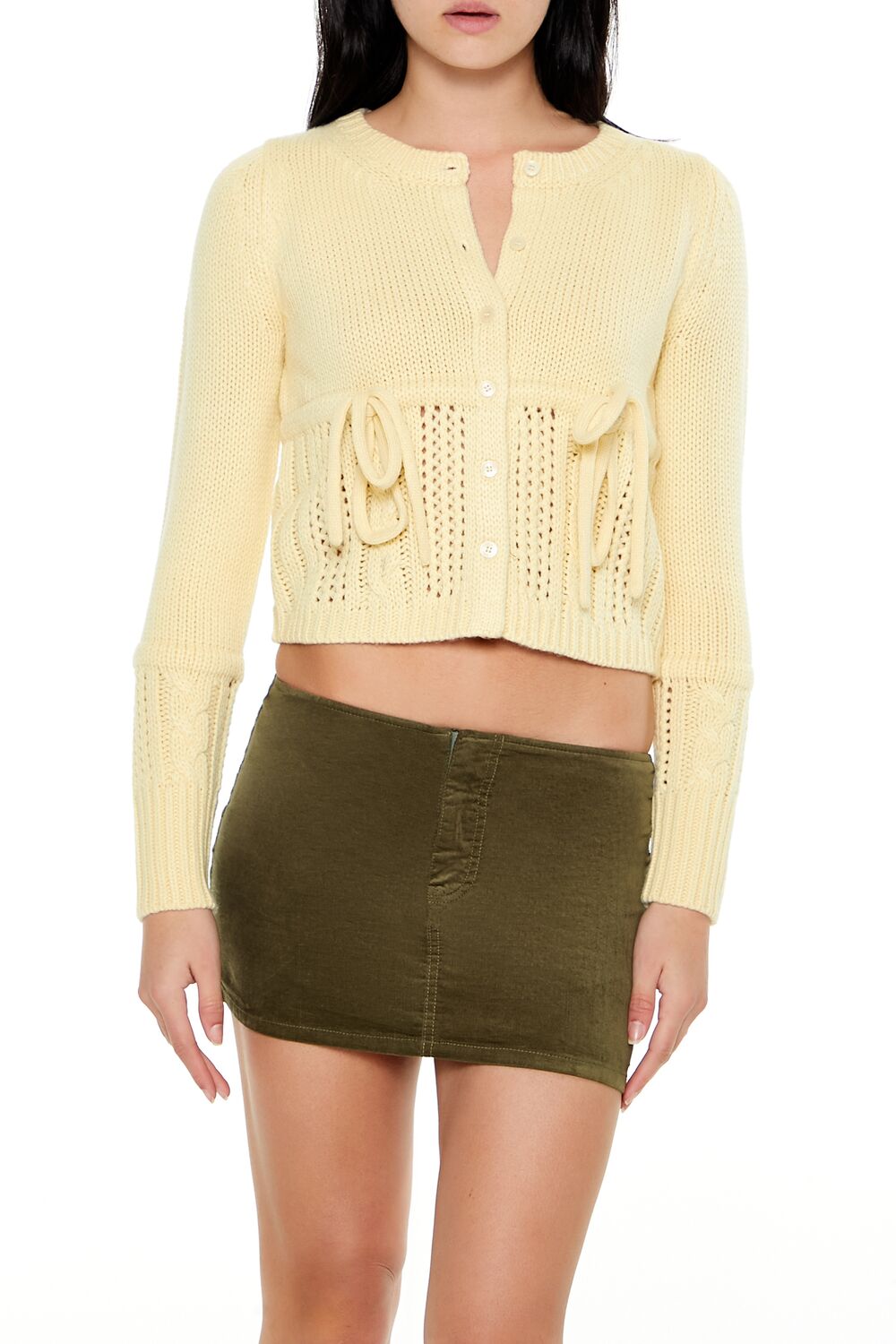 Tie-Front Cardigan Sweater