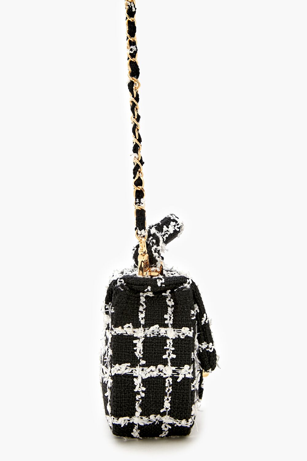 Tweed Grid Crossbody Bag