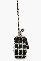 Tweed Grid Crossbody Bag