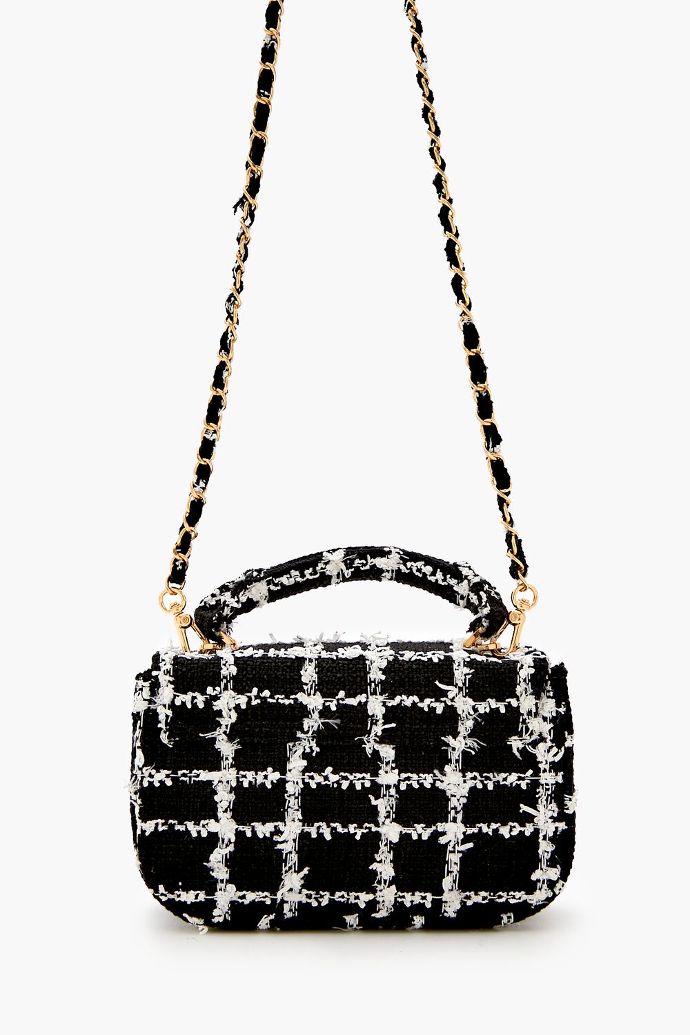 Tweed Grid Crossbody Bag