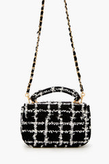 Tweed Grid Crossbody Bag