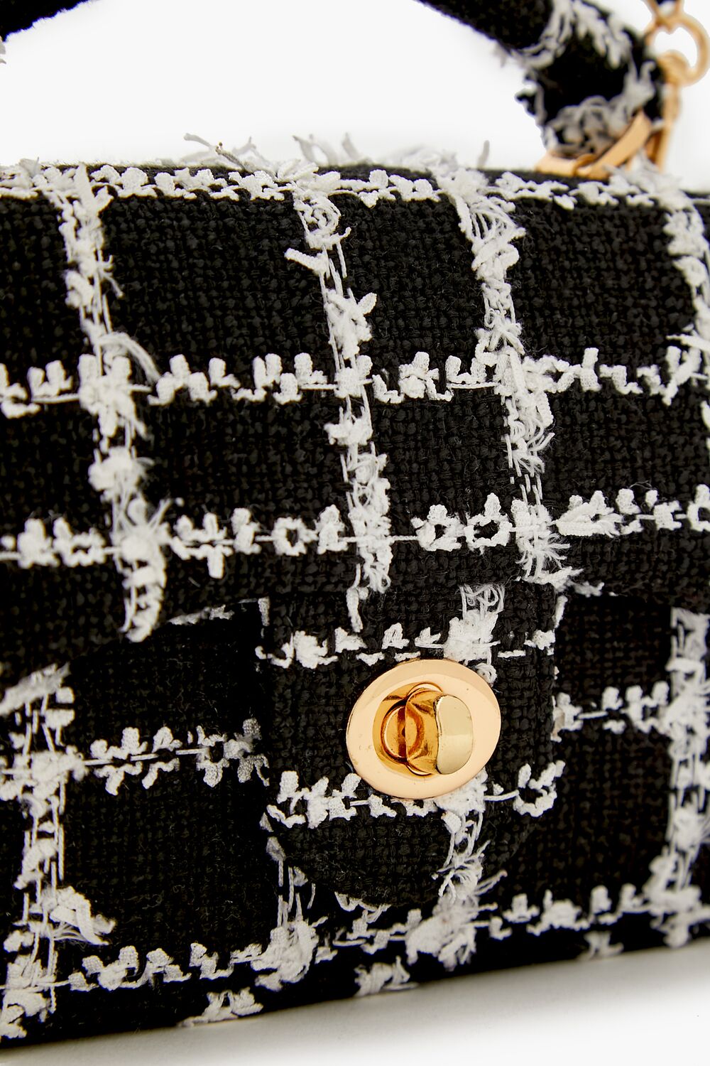 Tweed Grid Crossbody Bag
