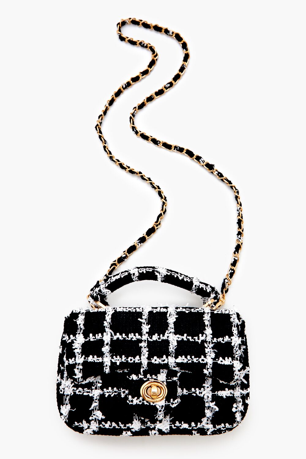 Tweed Grid Crossbody Bag