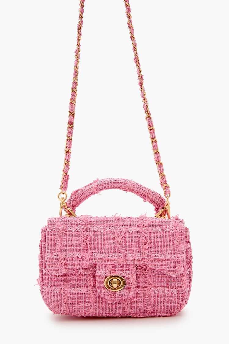 Tweed Grid Crossbody Bag