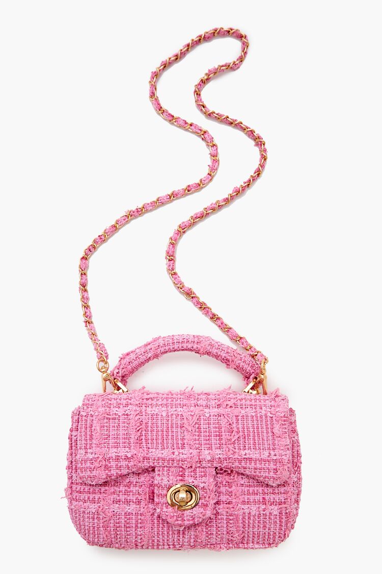 Tweed Grid Crossbody Bag