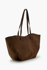 Faux Suede Tote Bag