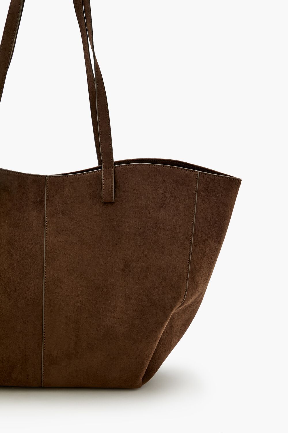 Faux Suede Tote Bag