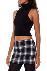 Turtleneck Sweater-Knit Tank Top