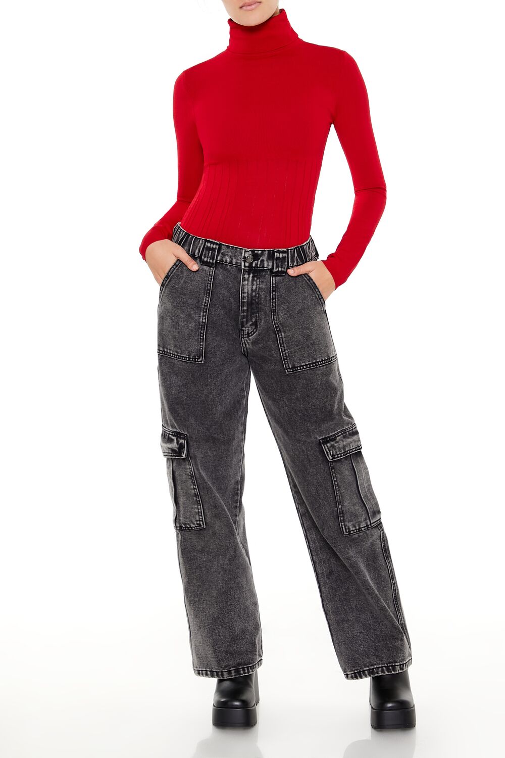Sweater-Knit Turtleneck Bodysuit