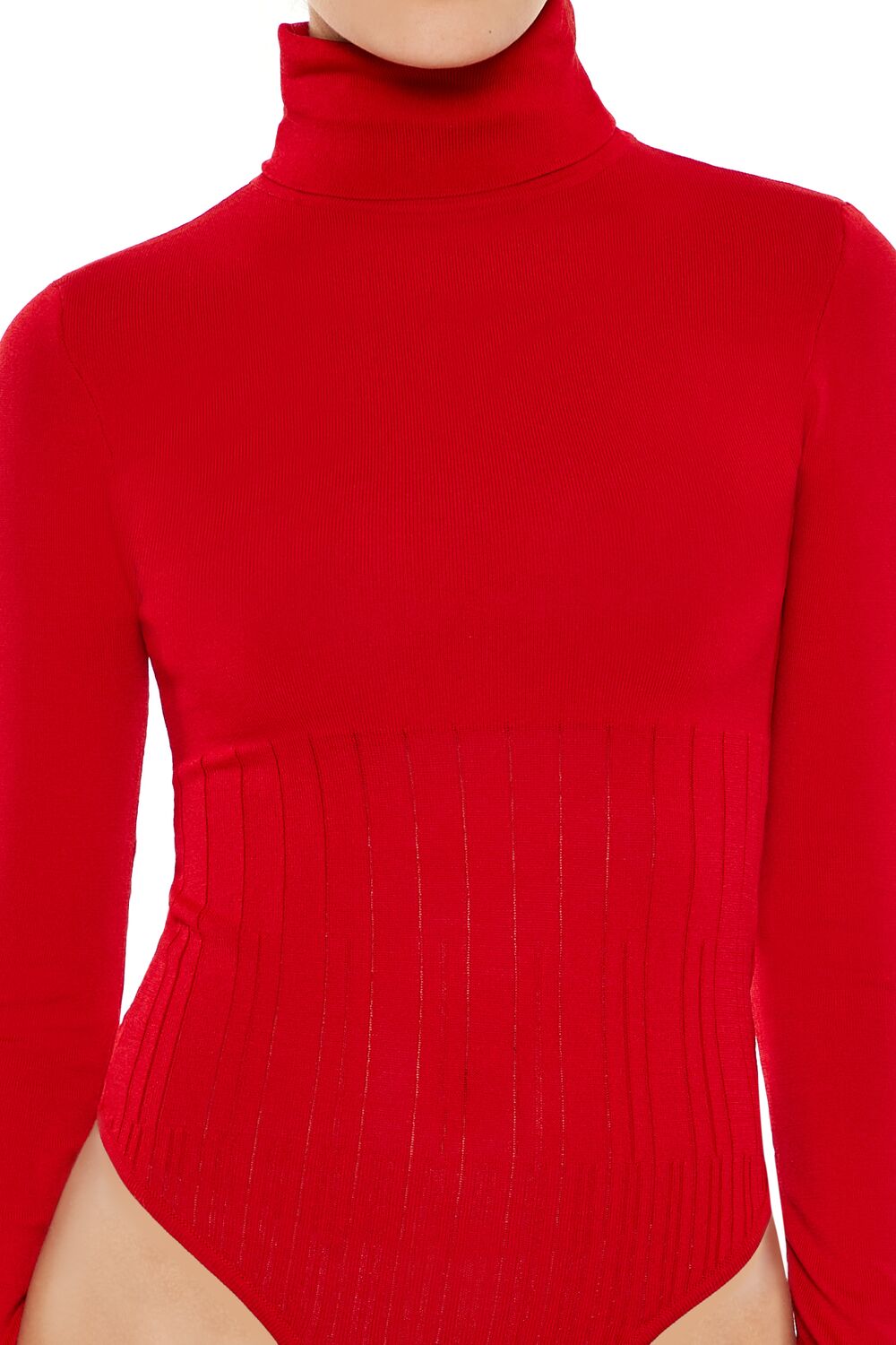 Sweater-Knit Turtleneck Bodysuit