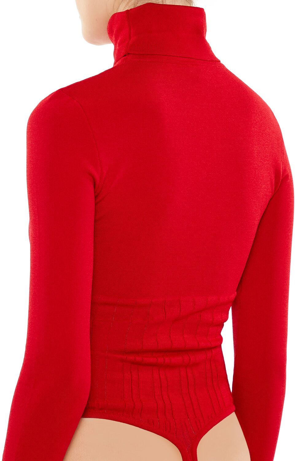 Sweater-Knit Turtleneck Bodysuit