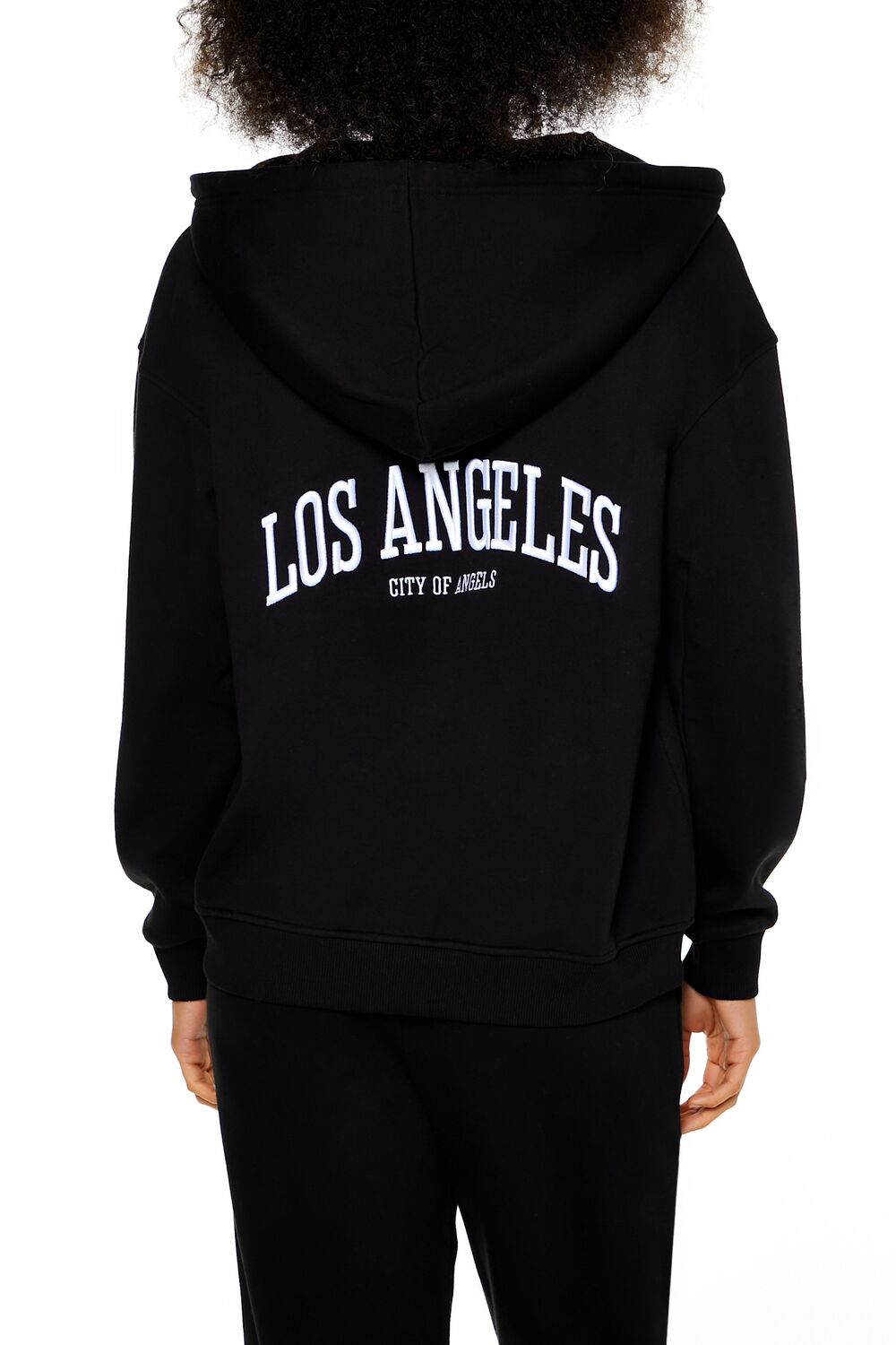 Embroidered Los Angeles Zip-Up Hoodie