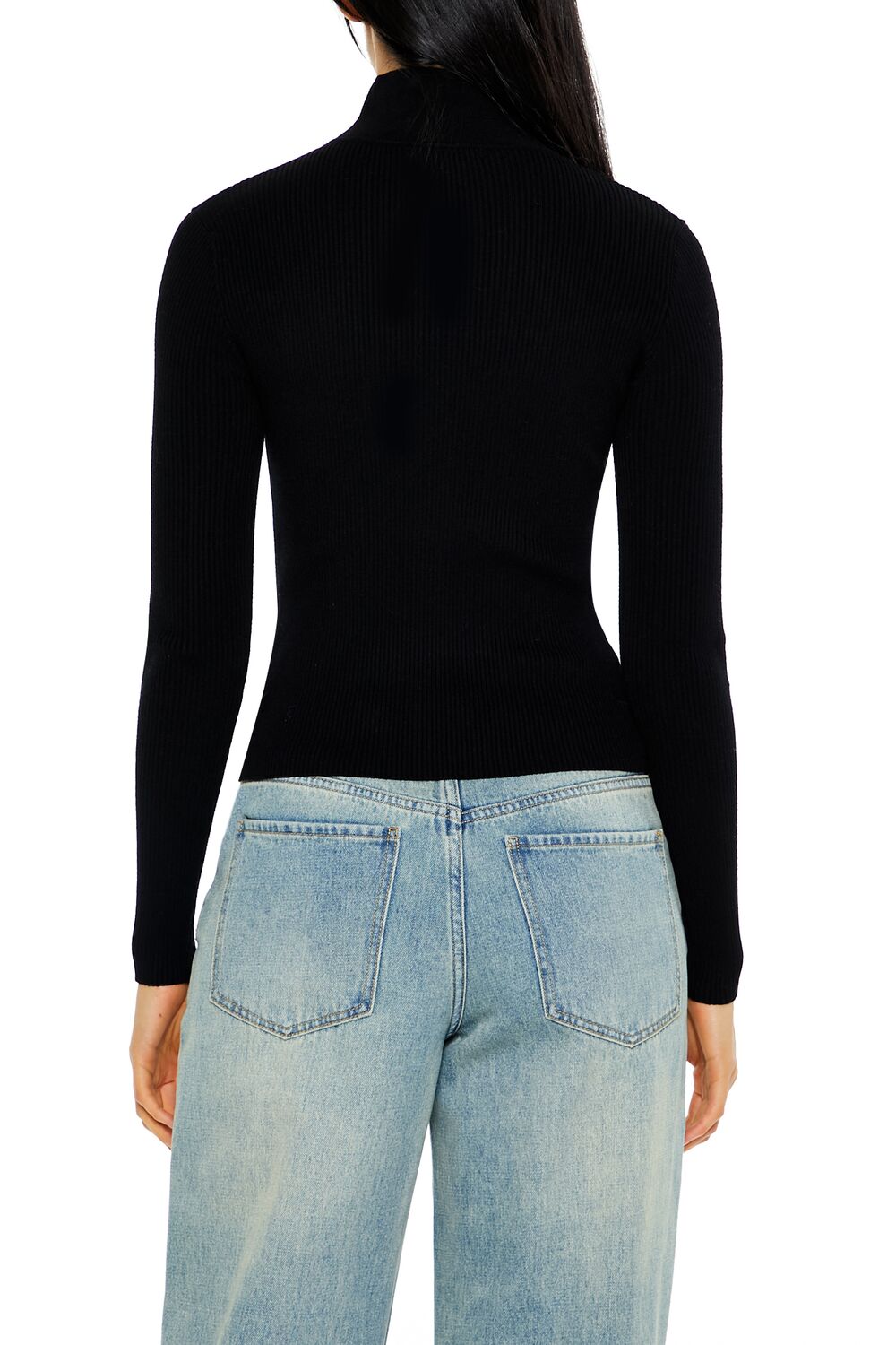 Ribbed Cutout Sweater