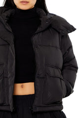 Hooded Drawstring Puffer Jacket