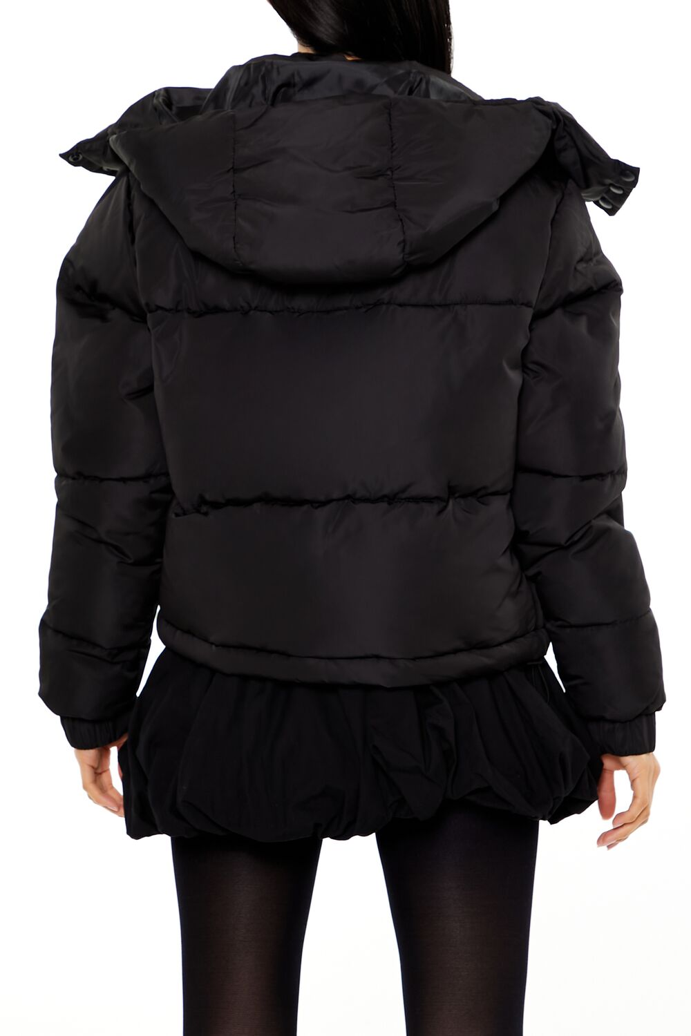 Hooded Drawstring Puffer Jacket