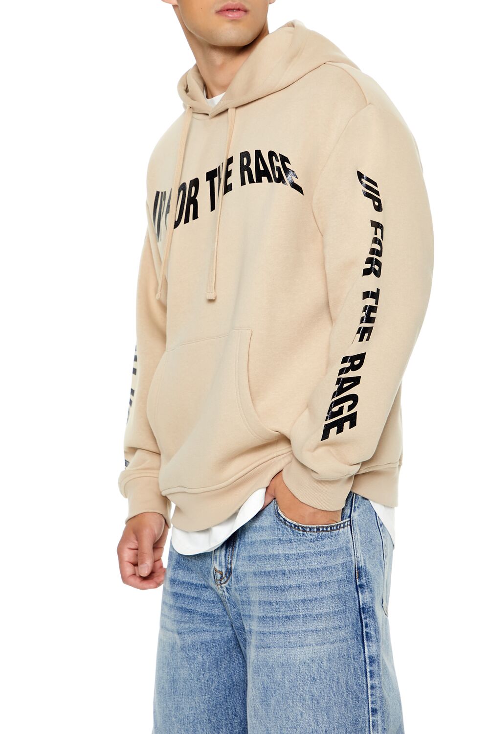 Up For The Rage Glitter Graphic Hoodie