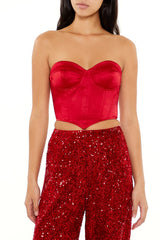 Satin Sweetheart Tube Top