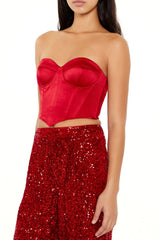 Satin Sweetheart Tube Top