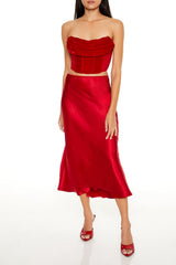 Cowl Corset Tube Top
