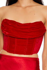 Cowl Corset Tube Top