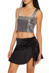 Sequin Cropped Tank Top