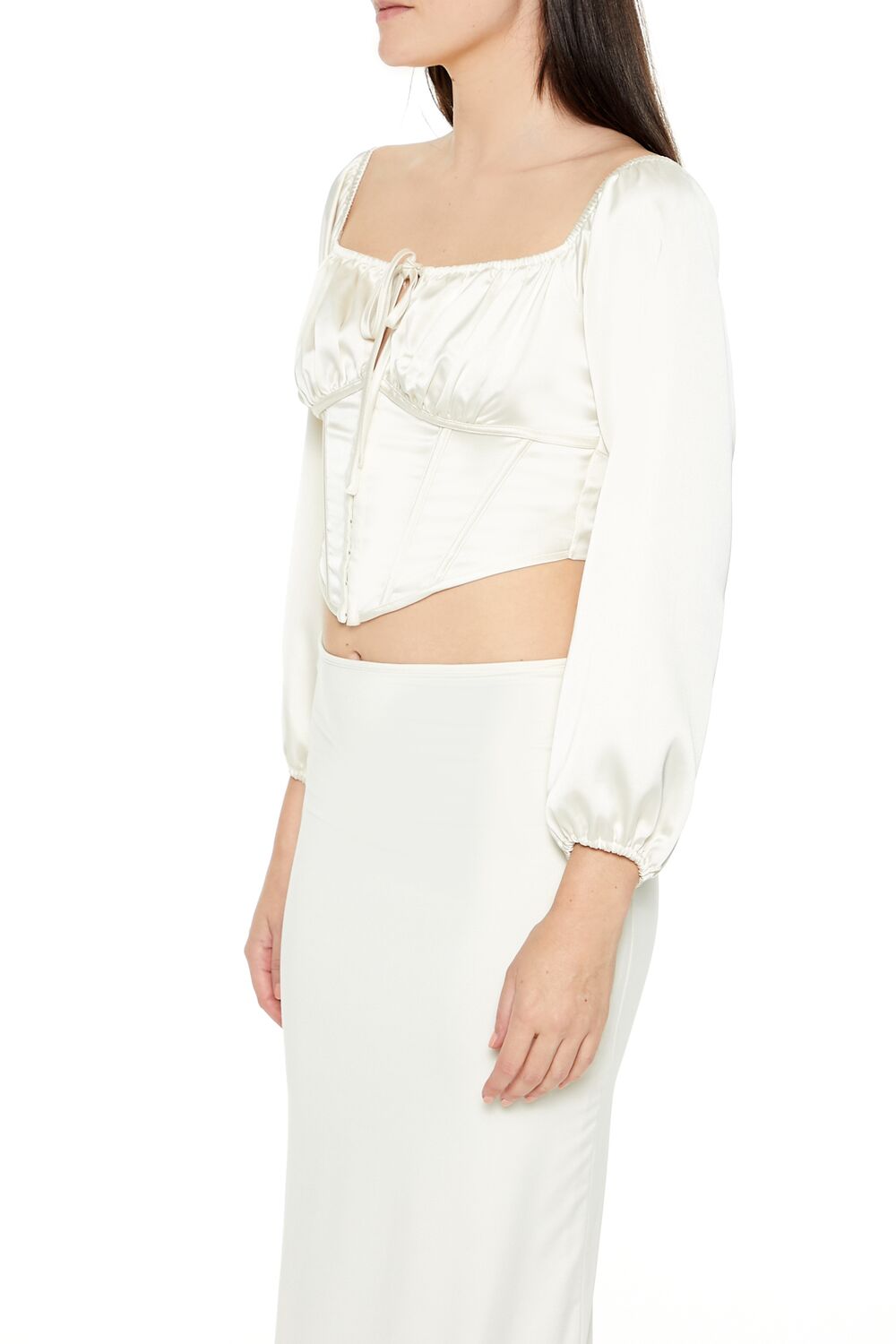 Satin Corset Crop Top