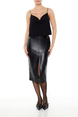 Rhinestone Chain Satin Cami