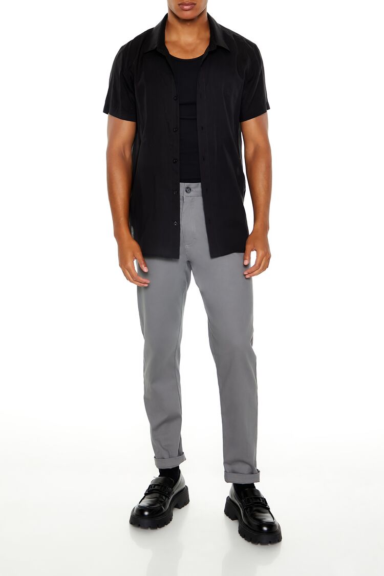 Dolphin-Hem Short-Sleeve Shirt