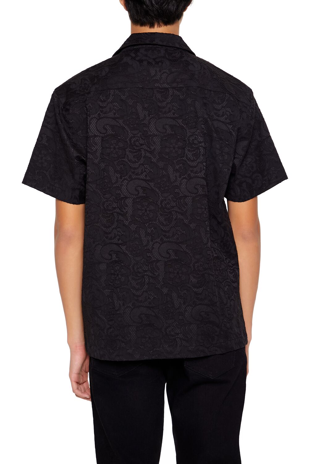 Textured Floral Lace Shirt