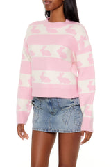 Striped Bunny Print Sweater
