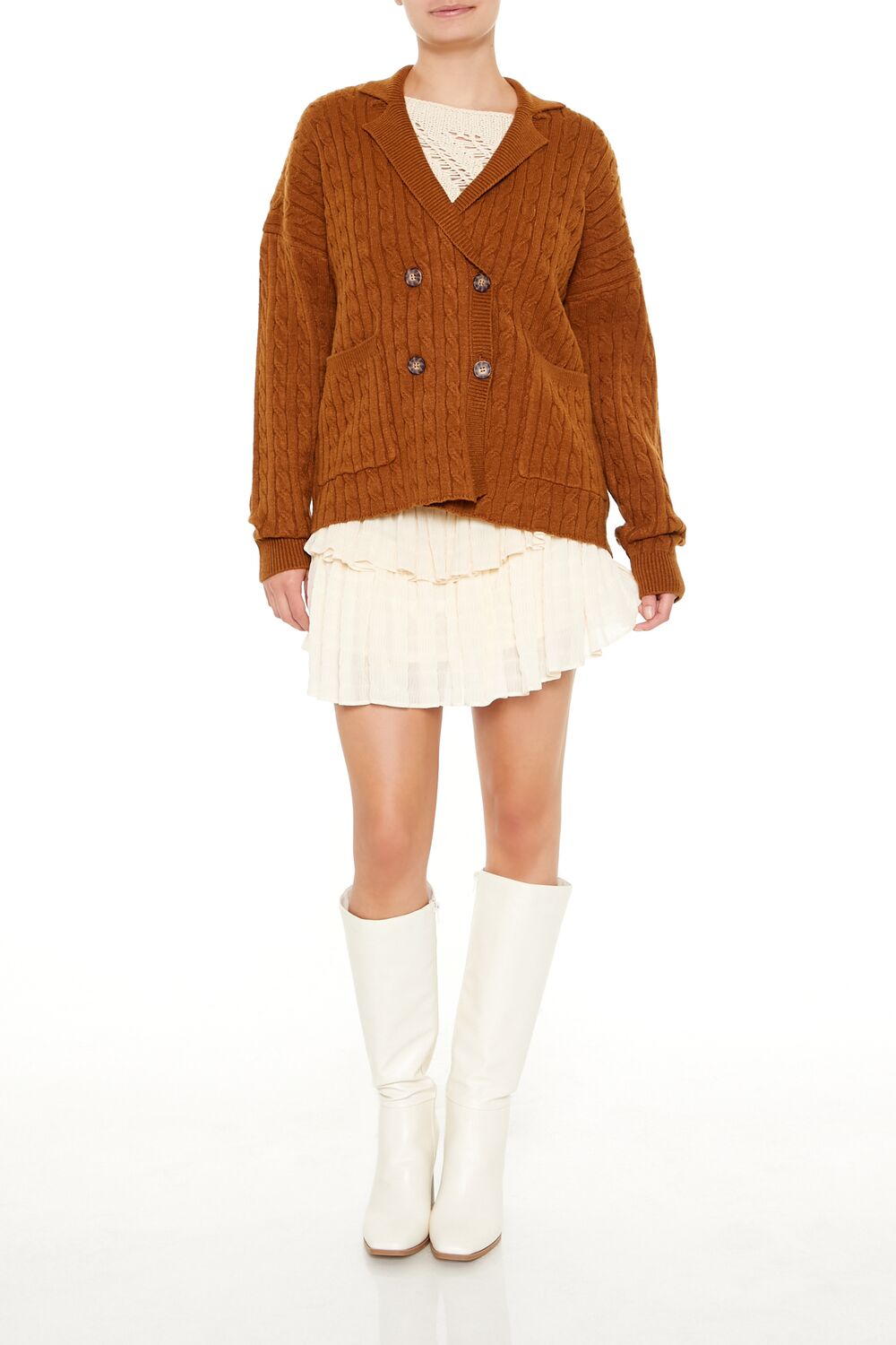 Double-Breasted Cardigan Sweater