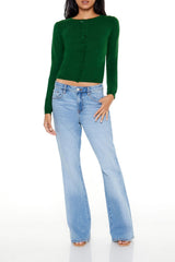 Bow Cropped Cardigan Sweater