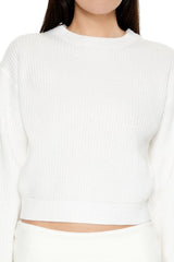 Cropped Drop-Sleeve Sweater