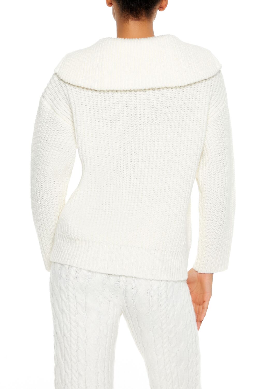Ribbed Knit Zip-Up Sweater